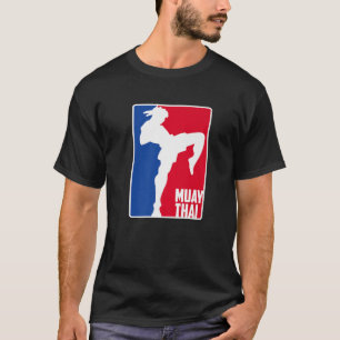 Muay Thai Fighter Retro Kickboxing Training MIXED  T-Shirt