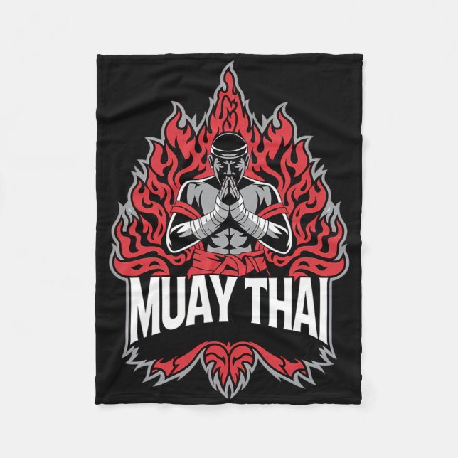 Muay Thai Fighter - Thai Boxing Fighter Fleecedecke (Vorderseite)