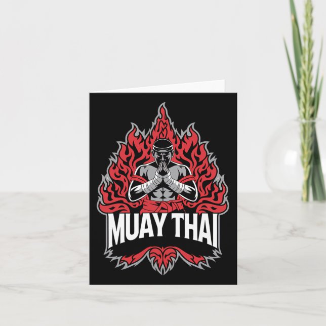 Muay Thai Fighter - Thai Boxing Fighter Karte (Vorderseite)