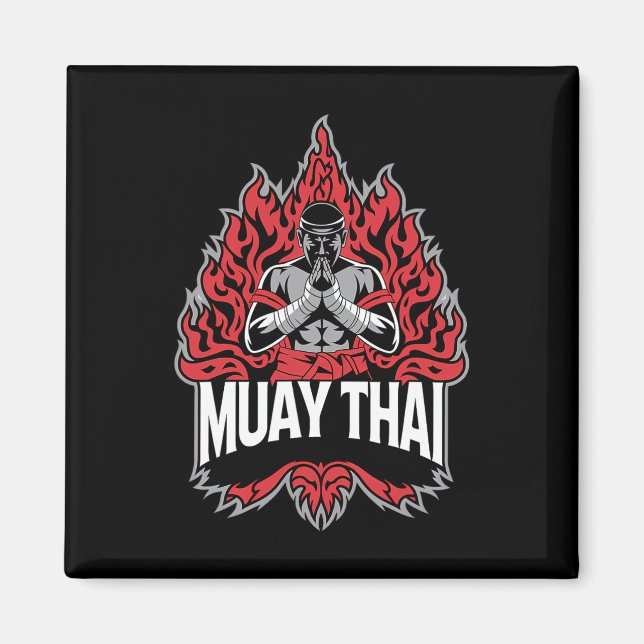 Muay Thai Fighter - Thai Boxing Fighter Magnet (Vorne)