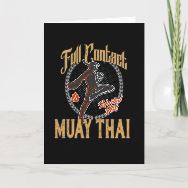 Muay Thai Full Contact Martial Arts Karte (Vorderseite)