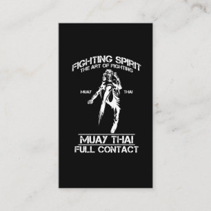 Muay Thai Full Contact Thai Martial Arts Fighter Visitenkarte