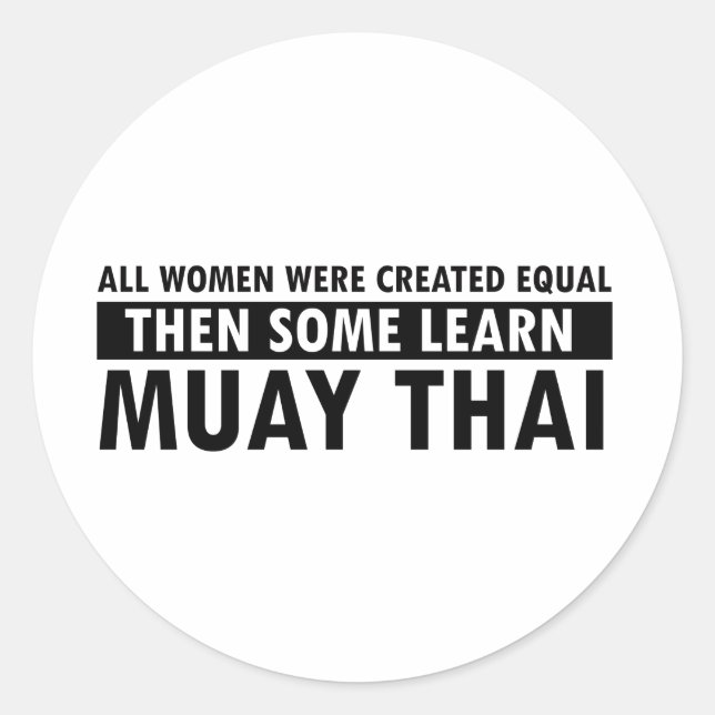 Muay Thai Geschenkartikel Runder Aufkleber (Vorderseite)