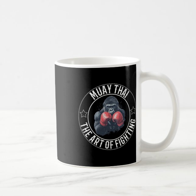 Muay Thai Gorilla - Kunst des Kampfes gegen Thai B Kaffeetasse (Rechts)