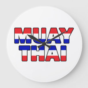 Muay Thai Große Wanduhr