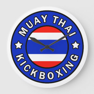 Muay Thai Große Wanduhr
