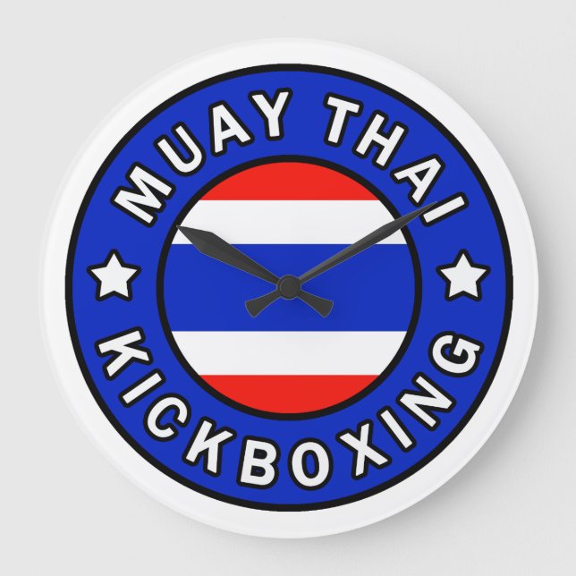 Muay Thai Große Wanduhr (Vorderseite)