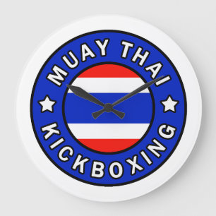 Muay Thai Große Wanduhr