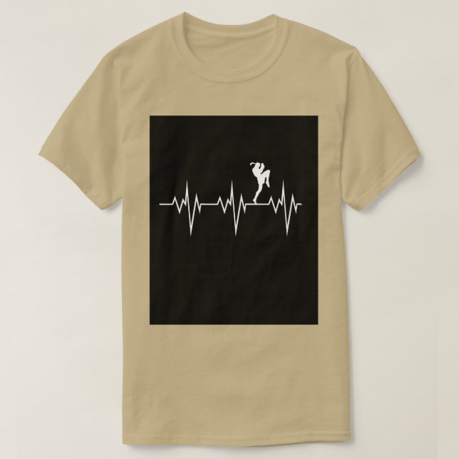 muay thai heart beat thailand martial art Graphic T-Shirt (Design vorne)