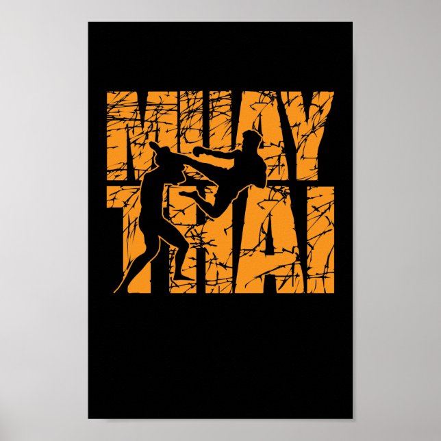 Muay Thai Kampf mit Stil Poster (Vorne)