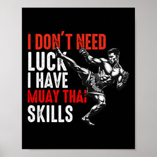 Muay Thai kämpfen Männer Vater Boys Thai Kickboxin Poster