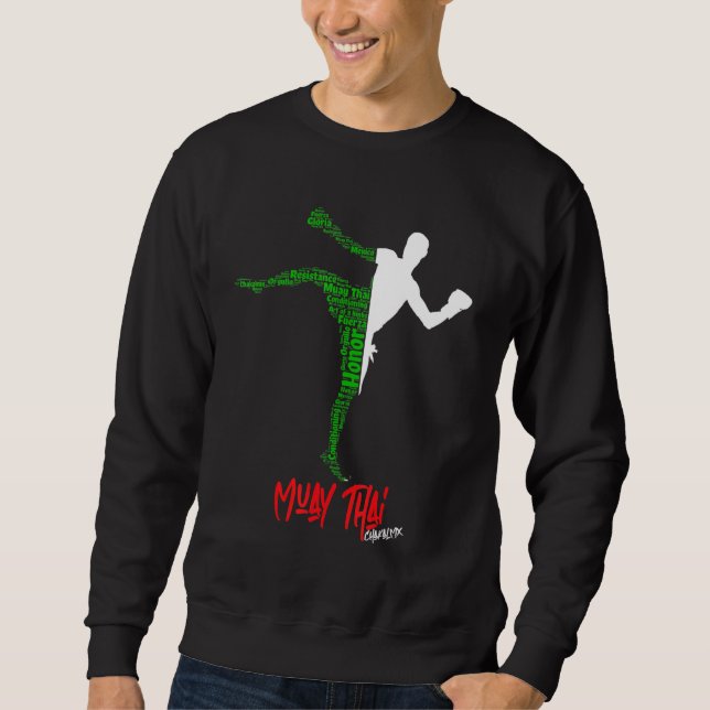 Muay Thai kämpfen Mexiko Thai Boxen Sweatshirt (Vorderseite)