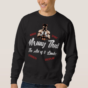 Muay Thai kämpfen Thai Boxing und Kickboxing Sweatshirt