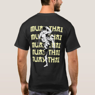 Muay Thai kämpfen Wiederholung von Textprüfung Kic T-Shirt