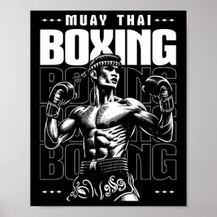 Muay-Thai-Kämpfer Mma Vintage Poster