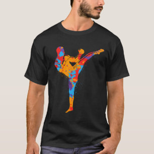 Muay Thai Kampfsport Bunter Kickboxer Jungen Kic T-Shirt