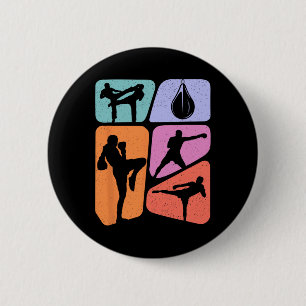 Muay Thai Kampfsport Kinder Jungen Männer Kickboxe Button