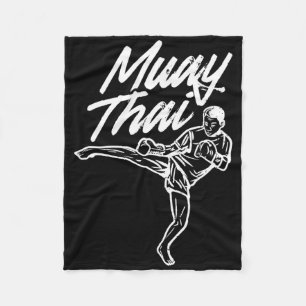 Muay-Thai-Kampfsportkämpfer kämpft Kampfsportarten Fleecedecke