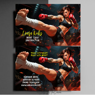 Muay-Thai-Kickboxen-Kampfsportlehrer  Visitenkarte