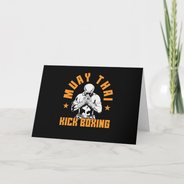 Muay Thai Kickboxen Karte (Vorderseite)
