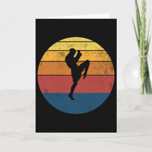 Muay Thai Kickboxen Retro Vintage Geschenk Karte