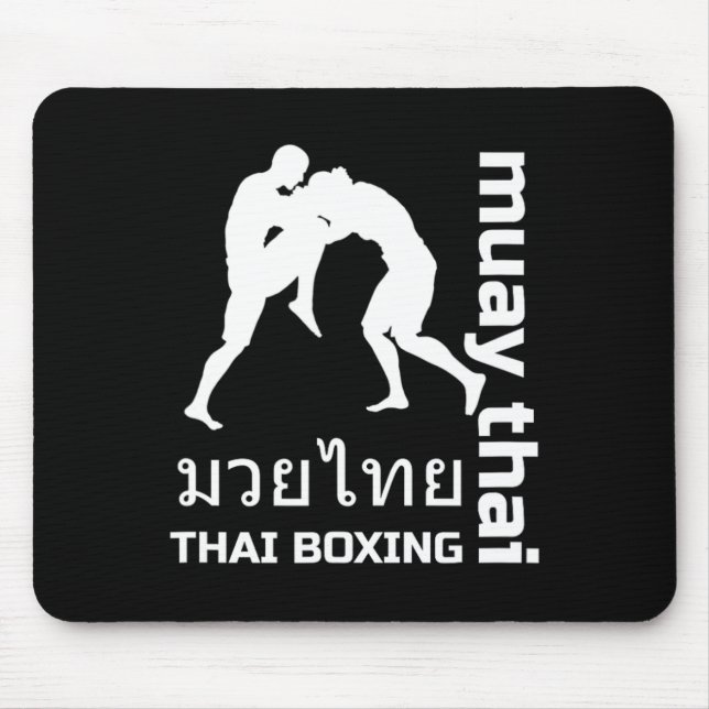 Muay Thai Kickboxing Fighter Mixed Martial Arts  Mousepad (Vorne)
