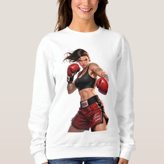Muay Thai Kickboxing Martial Arts Sweatshirt (Vorderseite)