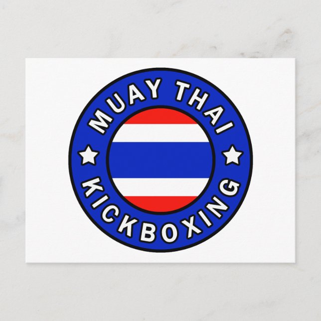 Muay Thai Kickboxing Postkarte (Vorderseite)