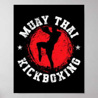 Muay Thai Kickboxing Powerful Punches Poster