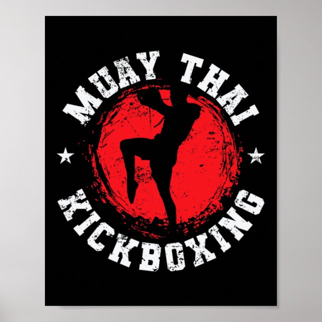 Muay Thai Kickboxing Powerful Punches  Poster (Vorne)