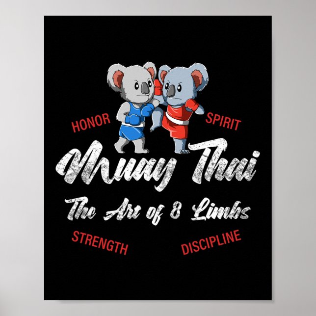 Muay Thai Koala Thai Boxing und Kickboxen  Poster (Vorne)