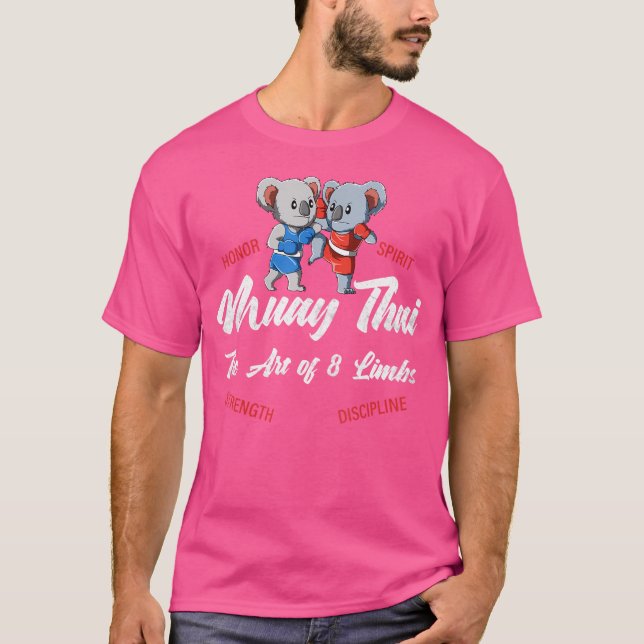 Muay Thai Koala Thai Boxing und Kickboxing T-Shirt (Vorderseite)