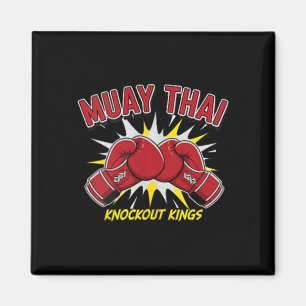 Muay-Thai-König mit rotem Boxhandschuh Magnet