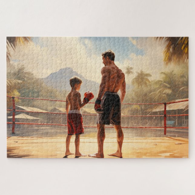 Muay Thai Legacy: Vater-Sohn Puzzle (Horizontal)