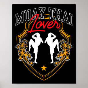 Muay-Thai-Liebhaber Hobbyboxen Kampfsport Kämpfer Poster