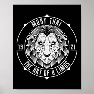 Muay Thai Löwe - Muay Thai und thailändisches Boxe Poster