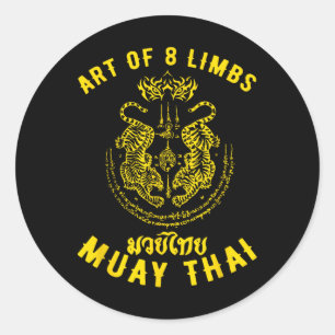 Muay Thai Männer Mma Tiger Straßenkampf Muay Thai Runder Aufkleber