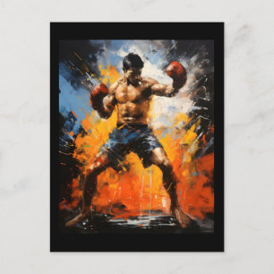 Muay Thai Martial Arts Boxer Combat Sport Postkarte
