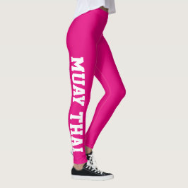 Muay Thai Martial Arts hell rosa und weiß Leggings
