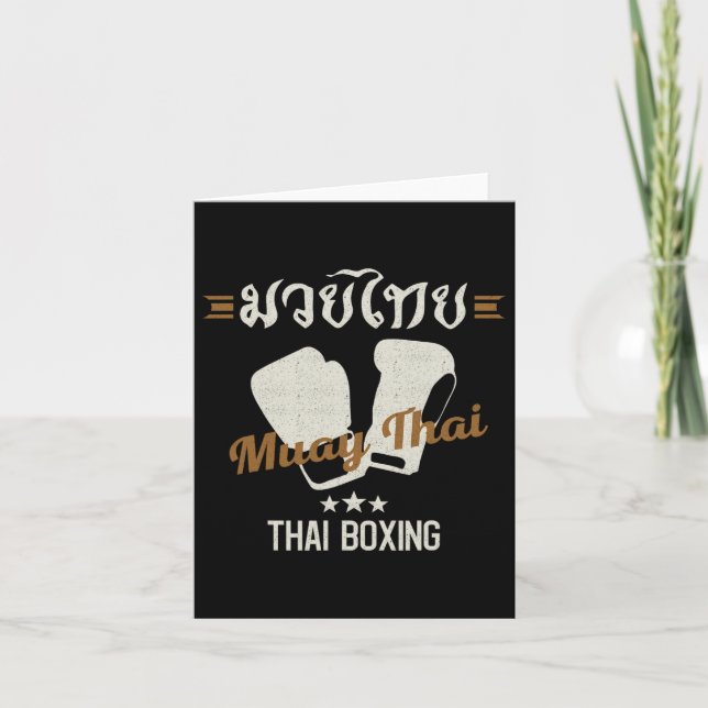 Muay Thai Martial Arts Thai Boxing Coach Lover Gif Karte (Vorderseite)
