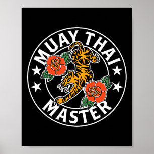 Muay-Thai-Meisterkämpfer-Box-Hobby-Kampfsport Poster