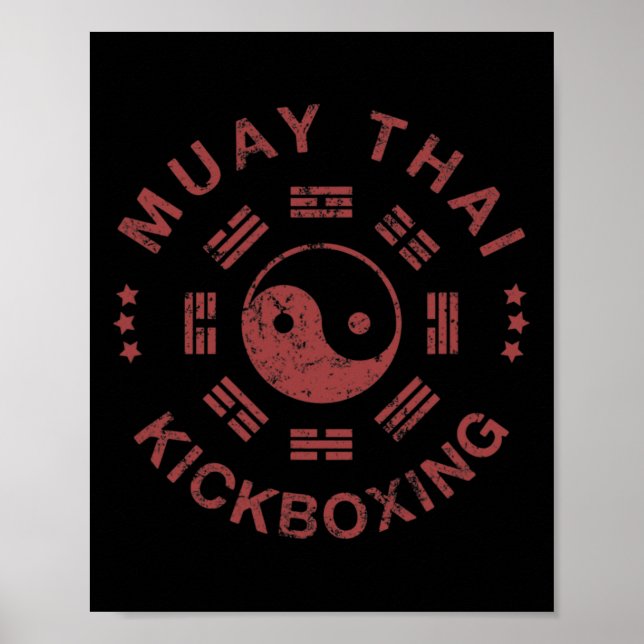 Muay Thai Mixed Martial Arts Kickboxen  Poster (Vorne)