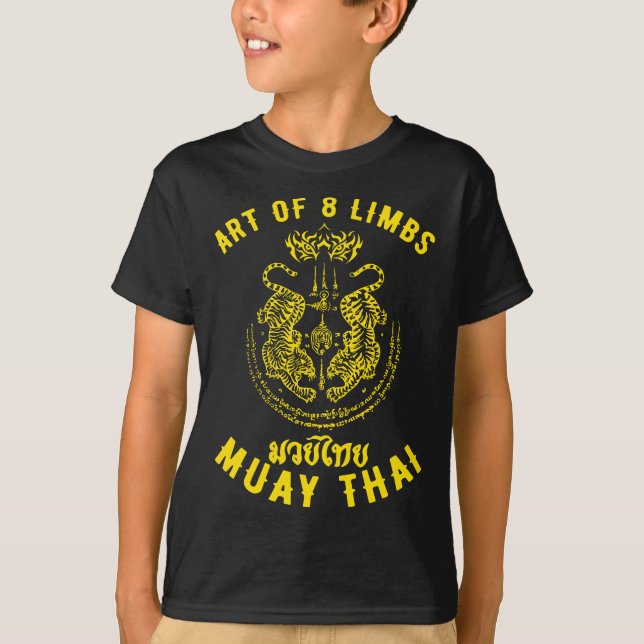 Muay Thai MIXED MARTIAL ARTS Tiger Art 8 Limbs Kic T-Shirt (Vorderseite)