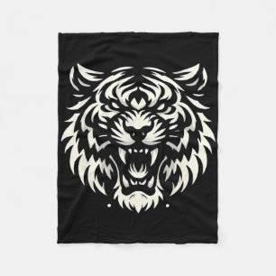 Muay Thai Mma Kampf Tattoo Tiger Brüllen Kickboxen Fleecedecke