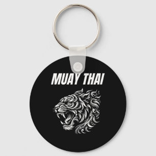 Muay Thai Mma Kampf Tattoo Tiger Brüllen Kickboxen Schlüsselanhänger