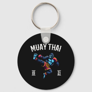 Muay Thai Monkey - Kickboxen und Muay Thai Boxen Schlüsselanhänger