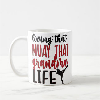 Muay Thai Oma Leben Muay Thai Großmutter Kaffeetasse