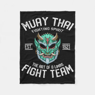 Muay Thai Oni Dämon Fight Team - Nak Muay, Kickbox Fleecedecke