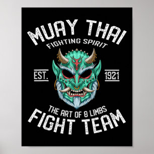 Muay Thai Oni Dämon Fight Team - Nak Muay, Kickbox Poster