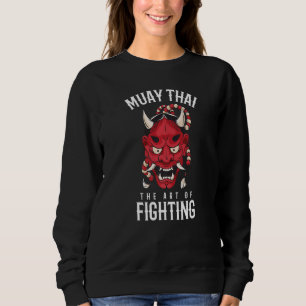 Muay Thai Oni Dämon Thai Boxen japanischer Oni Sweatshirt